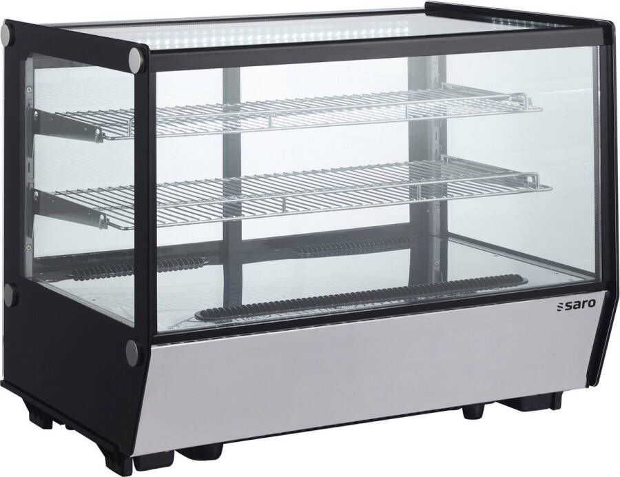 Saro Toonbankkoeling ALICE 160 – 160L Vitrinekoelkast met LED & Circulatiekoeling – Voor Gebak & Snacks in de Horeca