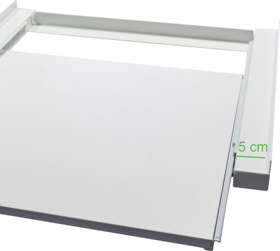 Scanpart tussenstuk voor wasmachine en droger met werkblad Ideaal voor zwaardere warmtepompdrogers Geschikt voor AEG Bosch LG Miele Samsung Siemens Zanussi Whirlpool Stapelkit Universeel