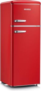Severin 8930 Koelvriescombinatie vrijstaand retro koelkast rood