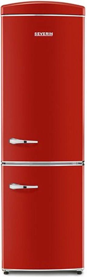 Severin RKG 8997 Retro Combi Koelkast No Frost Energieklasse E Rood