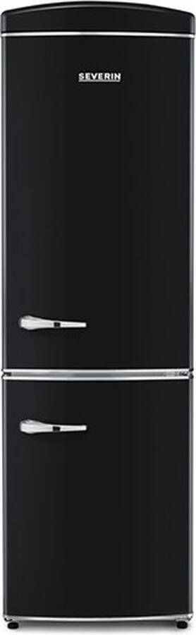 Severin RKG 8998 Retro Combi Koelkast No Frost Energieklasse E Zwart