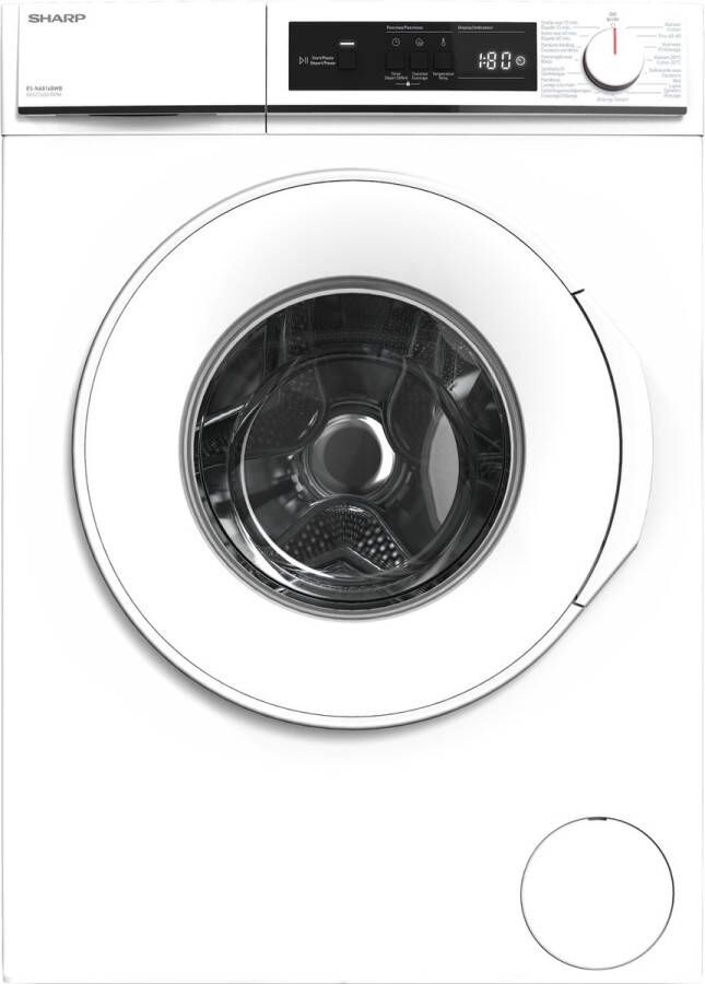 Sharp ESNA814BWBBE 8 kg Wasmachine (1400 toeren)