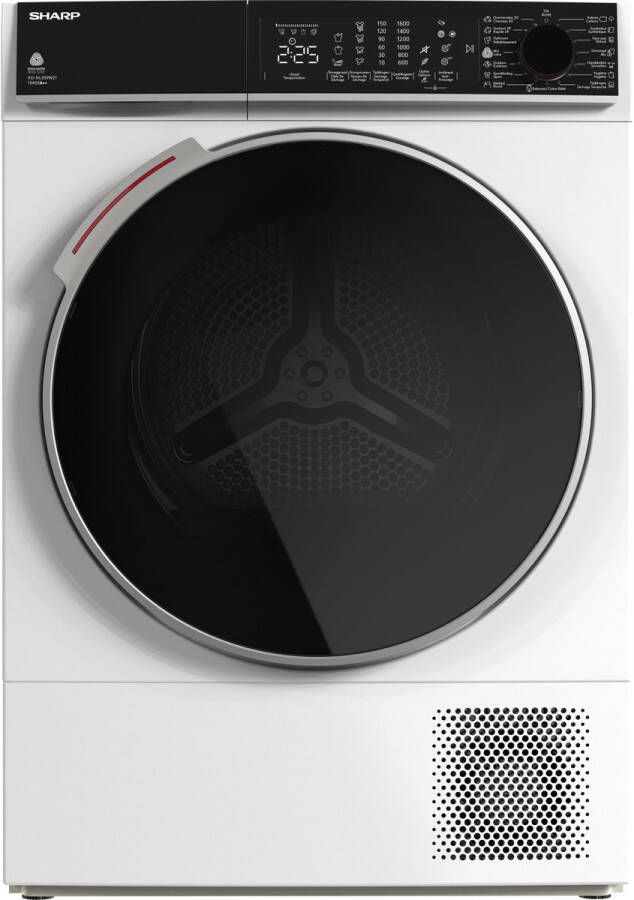 Sharp KDNL0S9GW21BE warmtepomp droger 10 KG 15 programma's trommelverlichting wit