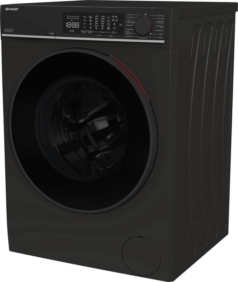 Sharp ES-NFL014CBNA2BX wasmachine 10 kg energie label A automatisch doseren wifi mat zwart