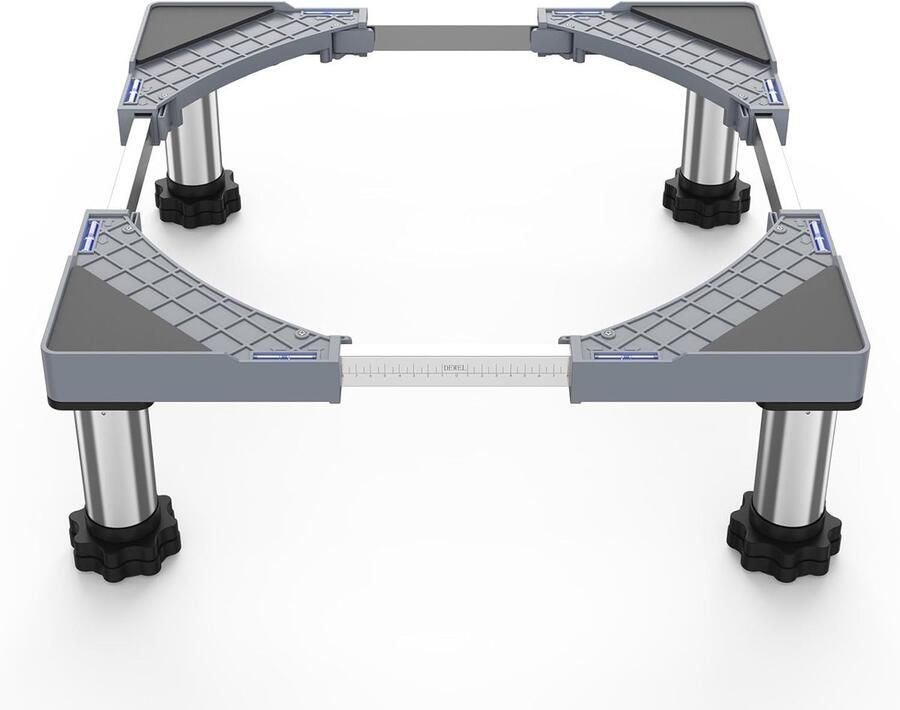 ShopHaven Verstelbare Wasmachine Onderstel Draagvermogen 350 kg 44 5-67 cm Breed 18-22 cm Hoog Onderstel voor Wasmachine Droger en Vriezer Stevig Basisframe Ruimtebesparend