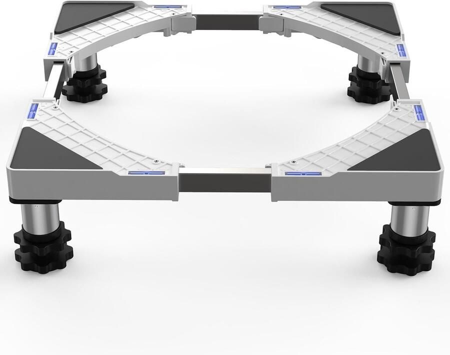 ShopHaven Wasmachine Onderstel Verstelbaar met Wielen Universele Basis voor Koelkast Droger en Vriezer Draagkracht tot 350 kg In Hoogte Verstelbaar 13-17 cm Breedte 44 5-67 cm Wasmachine Verhoger Wit