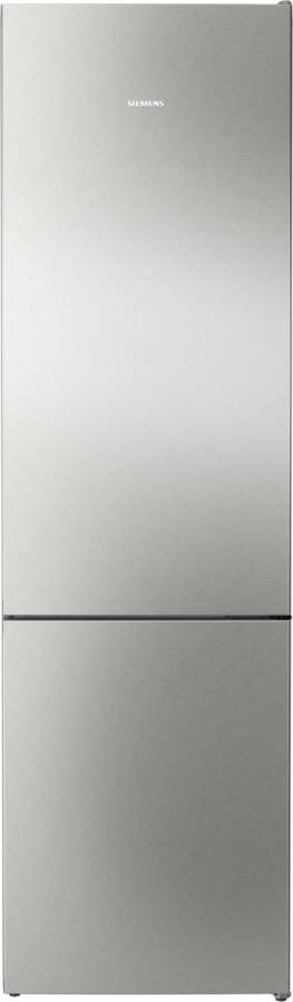 Siemens KG39N2ICF iQ300 Koelkast Koel-vriescombinatie Vrijstaand 203 cm x 60 cm RVS Energielabel C Total noFrost: nooit meer je vriezer ontdooien hyperFresh 0°C lade: meer ruimte voor groente en fruit