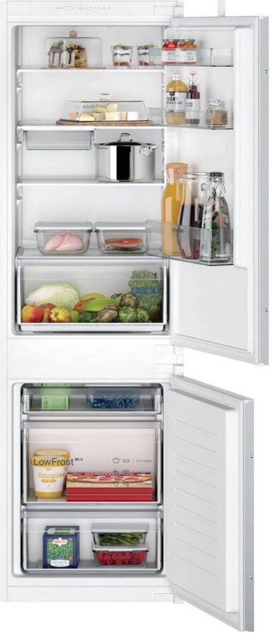 Siemens KI86V5SE0 iQ100 Inbouw koel-vriescombinatie 177.2 x 54.1 cm 267 l Zeer stil Energielabel E