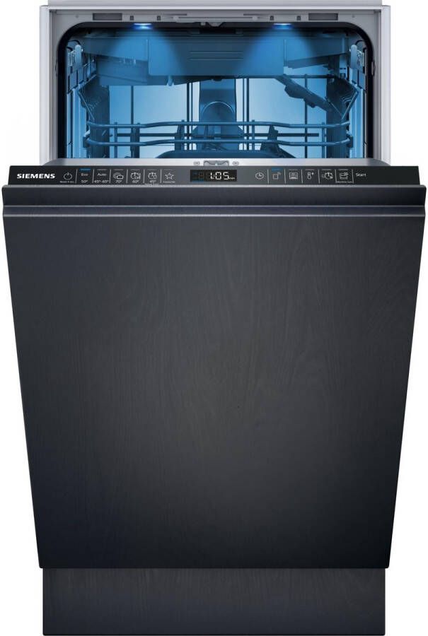 Siemens SR65EX09ME iQ500 Vaatwasser Inbouwvaatwasser 45 cm Volledig integreerbaar Energielabel B varioSpeed Plus je vaat tot wel drie keer zo snel schoon Home Connect