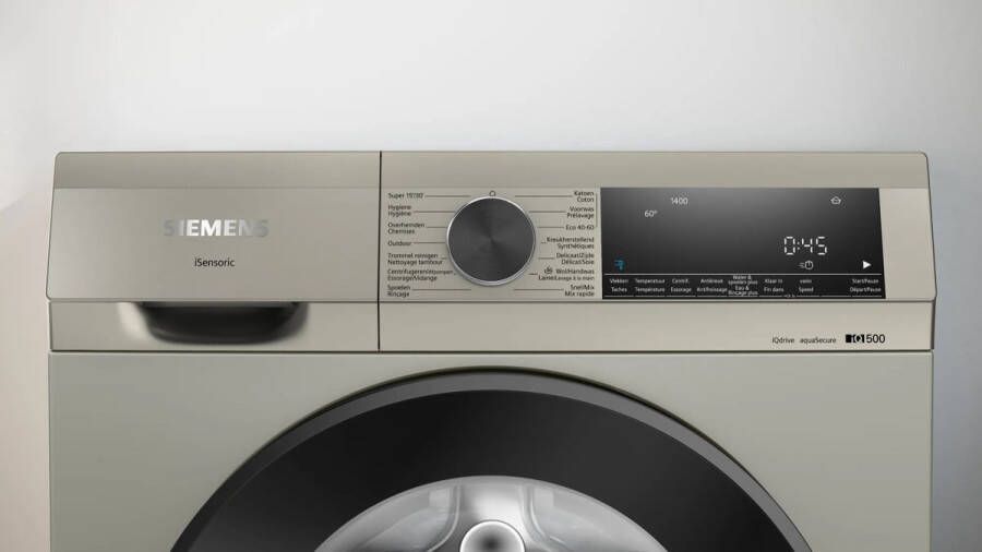 Siemens | WG44G1X0FG Wasmachine 9 kg Inox Label A - Foto 1
