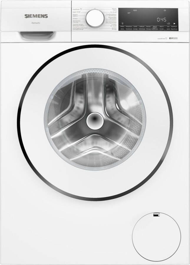 Siemens WG46G2ZEFG iQ500 Wasmachine 9 kg 1600 rpm Energielabel A SmartFinish: vermindert kreukels tot 50% speedPack L: verkort wasprogramma s tot 15 of 30 minuten