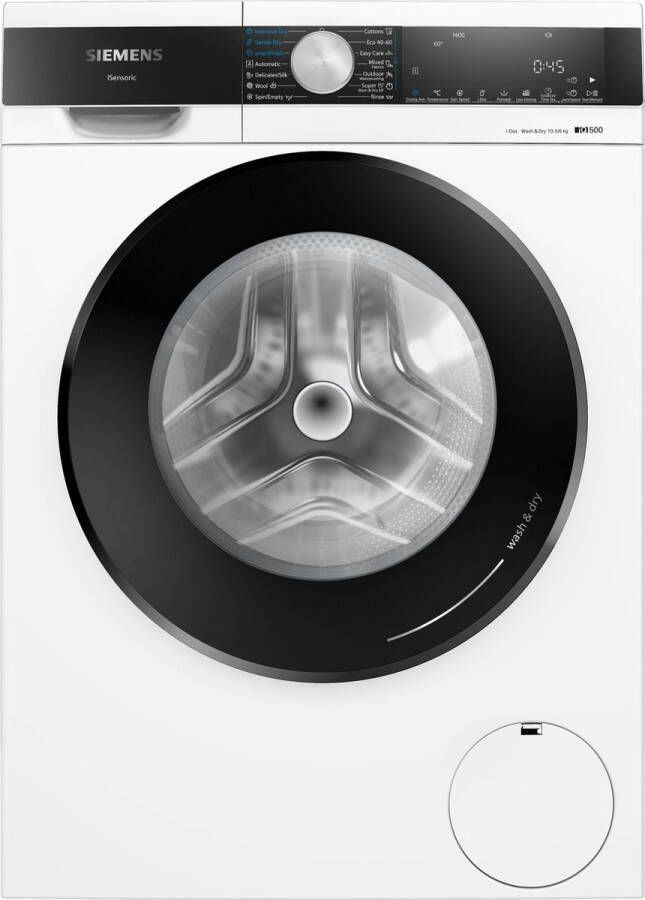 Siemens WN54G2A0EU iQ500 Was-droogcombinatie 10.5 6 kg 1400 rpm Automatisch doseren ENG Display