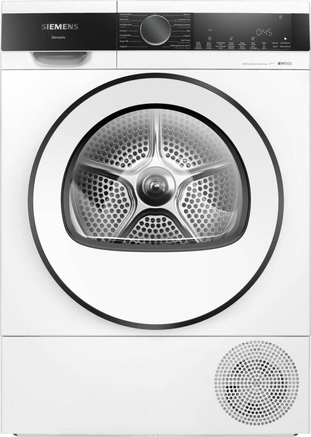 Siemens WQ35G2DMFG iQ500 Warmtepompdroger 8 kg Zeer stil Blijvend energiezuinig met de zelfreinigende condensor NL FR Display