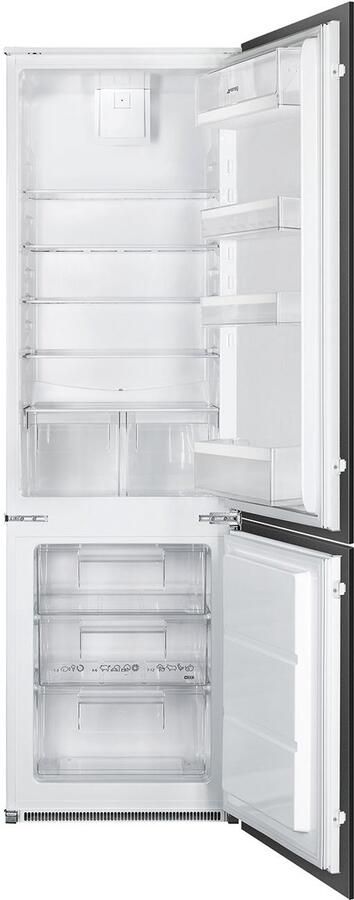 Smeg C41721E Inbouw Koel-vriescombinatie 269L Low Frost Sleepdeur Wit Energielabel E