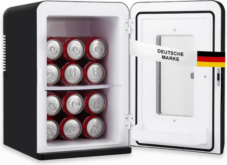 Sommertal KS15 Mini Koelkasten Mini-Koelkast voor Koelen en Verwarmen Inhoud 15L AC voor stopcontact thuis en DC voor Auto 12V stille Bierkoelkast kleine Drankenkoelkast