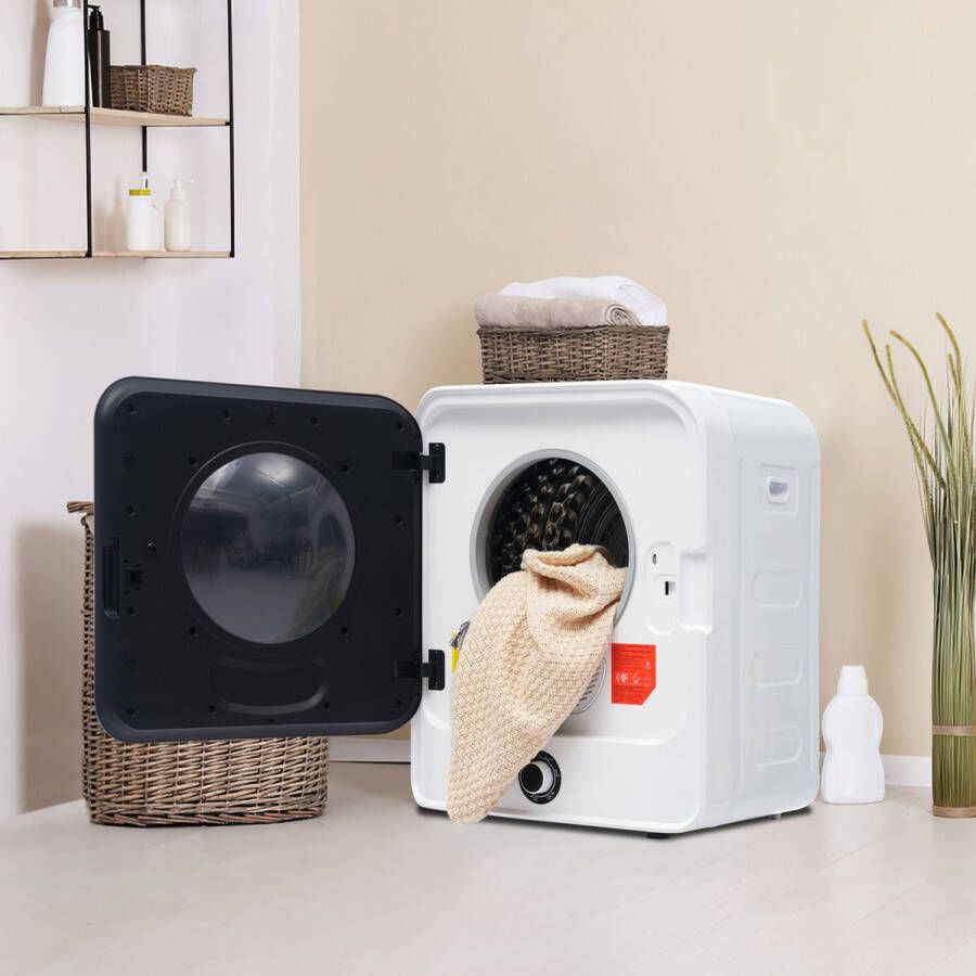 Sweiko Luchtafvoerdroger Roestvrijstalen droger 3kg eigenlijk tot 4.5kg 830W Meervoudige filtratie 5 Programma's. Bescherming tegen oververhitting Wandmontage [Energieklasse C]