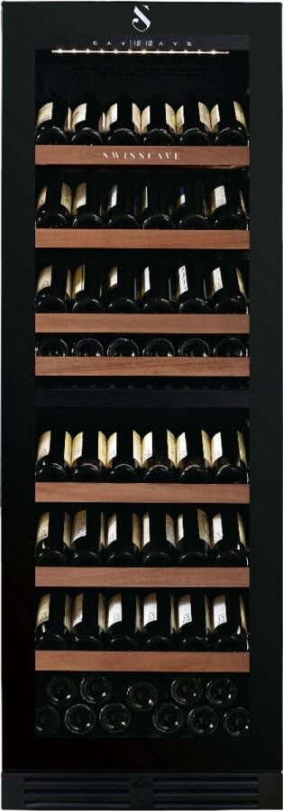 Swisscave WLB 460DFLD MIX 2-zone Wijnkoelkast 172cm 163 flessen wijnfles