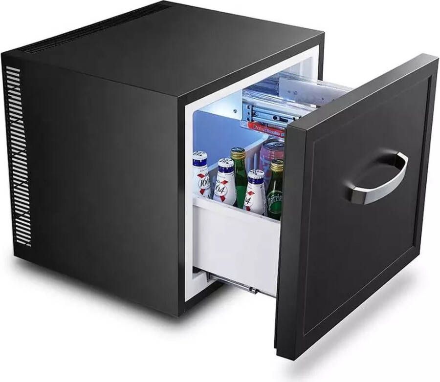 Technomax TD40N lade mini koelkast 28 liter compleet geruisloos binnenverlichting elektronische thermostaat automatische ontdooiing