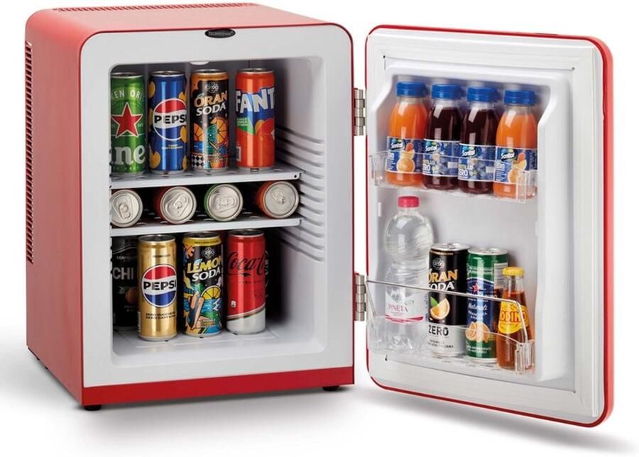 Technomax RM40 Retro Rood thermo-elektrische koelkast 40 liter