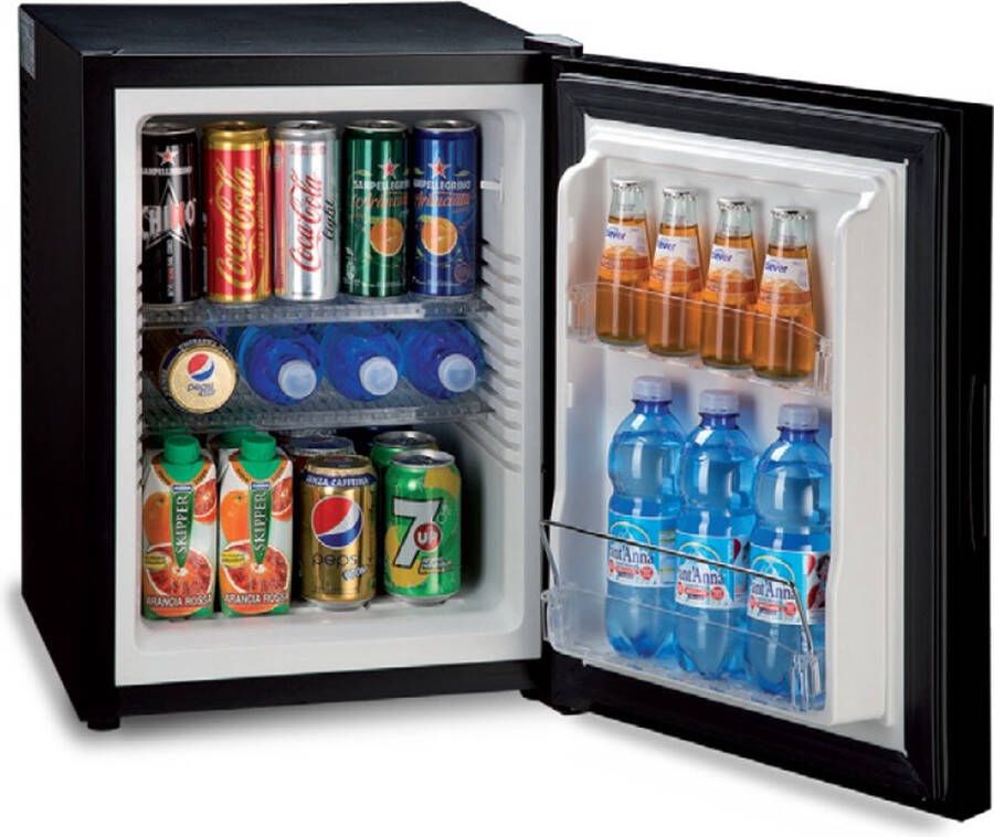 Technomax TP40N minibar koelkast 40 liter compleet geruisloos omkeerbare deur binnenverlichting