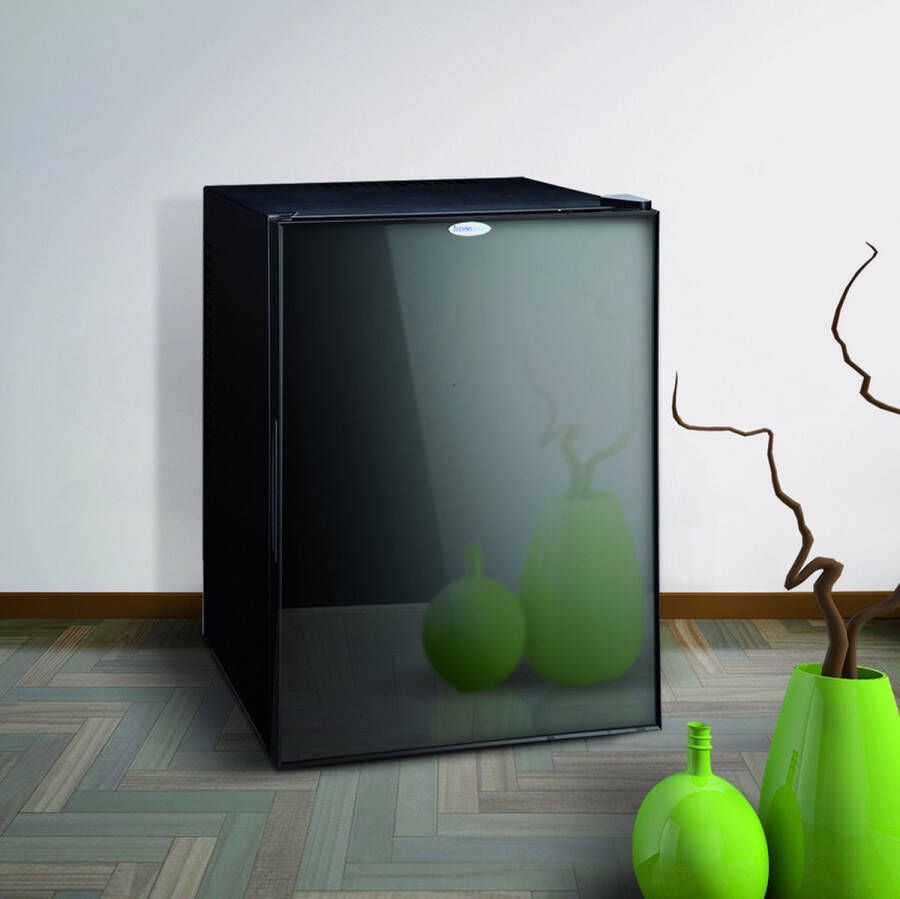 Technomax TP40NS minibar koelkast 40 liter compleet geruisloos met deur van gehard spiegelglas