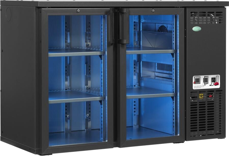 Tefcold CEV435 BLACK Zwarte flessenkoeler