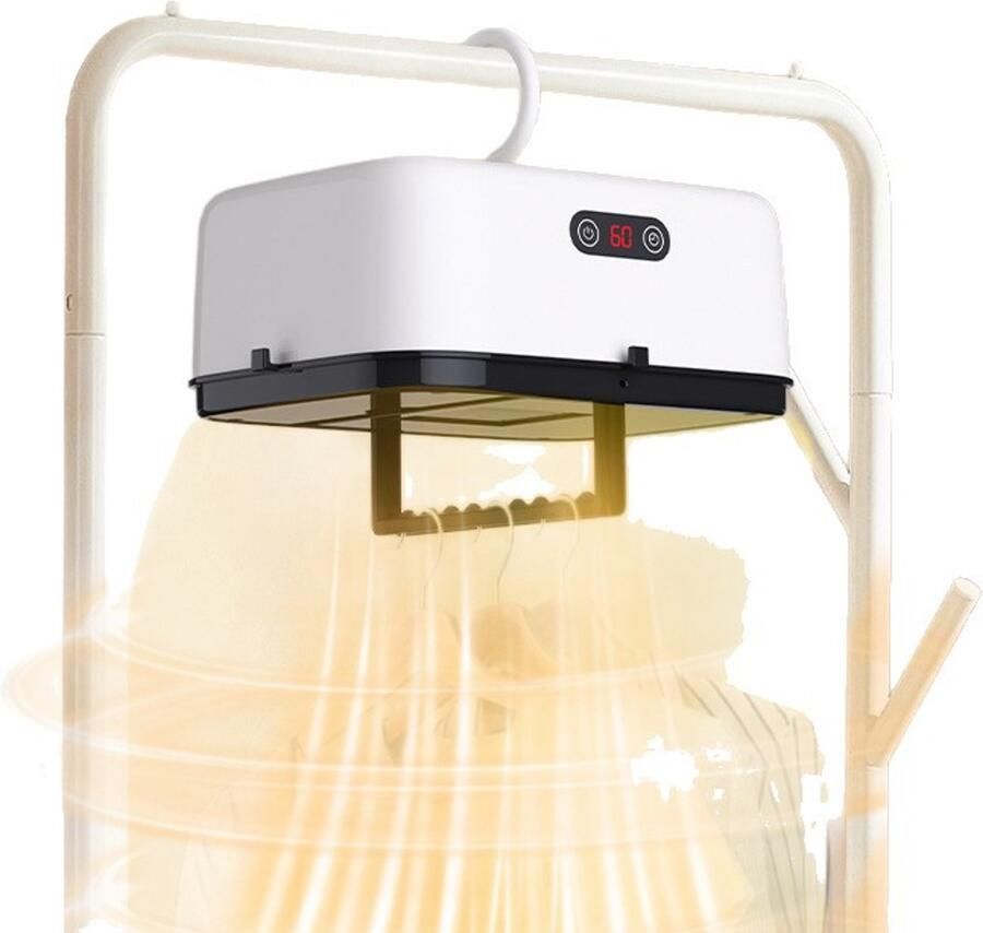 TEKROA Mini wasdroger Draagbare Wasdroger met UV Sterilisatie Opvouwbaar 3 Warmtestanden -Slimme Timer 360° Heteluchtcirculatie voor Babykleding