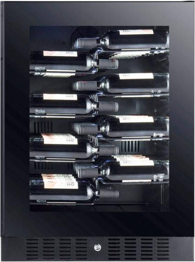 Temptech CPROX60SRB wijnkoelkast greeploos 40 flessen zwart - Foto 1