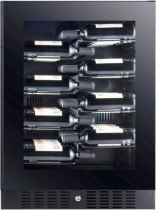 Temptech CPROX60SRB wijnkoelkast greeploos 40 flessen zwart
