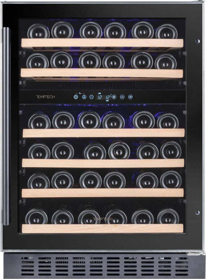 Temptech Premium WPX60DCB wijnkoelkast inhoud 46 Flessen zwart - Foto 1