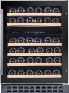 Temptech Premium WPX60DCB wijnkoelkast inhoud 46 Flessen zwart