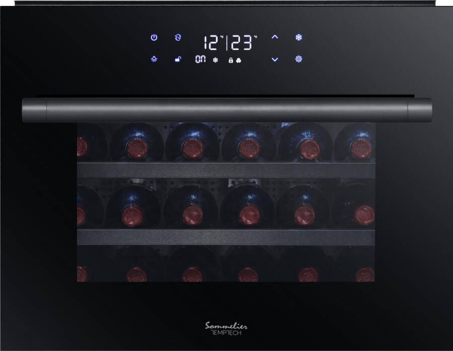 Temptech SOMZ45SB inbouwwijnkoelkast 24 flessen 1 zone