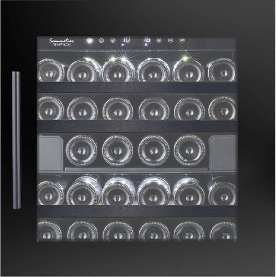 Temptech SOMZ60DB Wijnkoelkast 2 Zones 28 flessen voor inbouw nis 60 cm