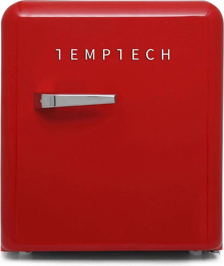 Temptech VINT450Red mini retro koelkast 45 liter rood