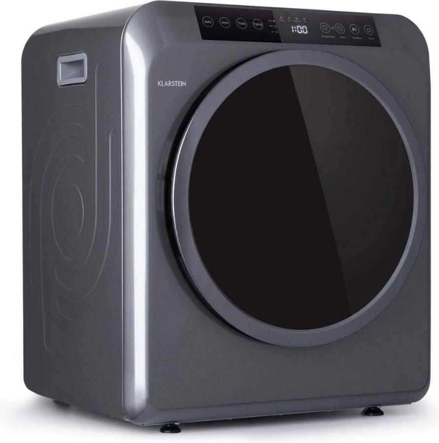 Thuys Luxe Mini Droger – Wasdroger – Condensdroger – 6 Droogprogramma s – Warmtepompdroger – 6kg Droogvermogen – Modern Design – Grijs