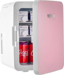 LooMar Minibar Koelkast Kleine Koelkast 10L Capaciteit Mini Koelkast Barmodel Roze