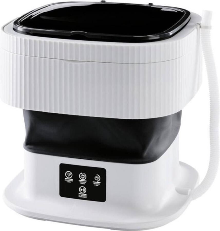 Thuys Camping Wasmachine Mini Wasmachine Wasmachines met 2 Wasprogramma's en een Centrifuge Opvouwbaar en Stil 1 KG Wit 30cm x 30cm x 30cm