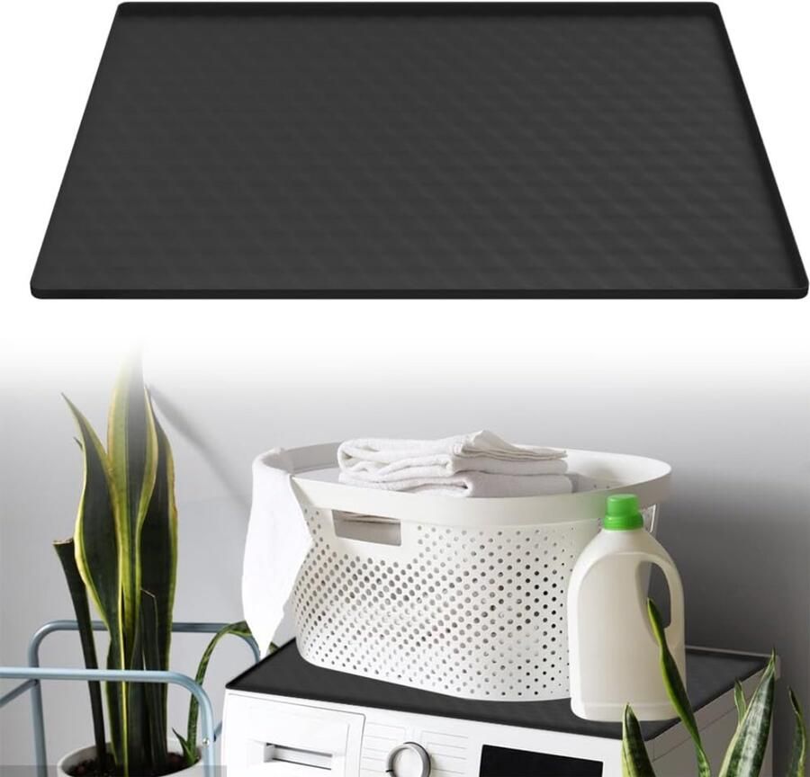 TIM. TIM Lekbak Wasmachine Lekbak Anti Trillingsmat Wasmachine Lekbak Wasmachine 60x60 x Lekbak Wasmachine Universeel Zwart 60cm x 60cm x 2cm
