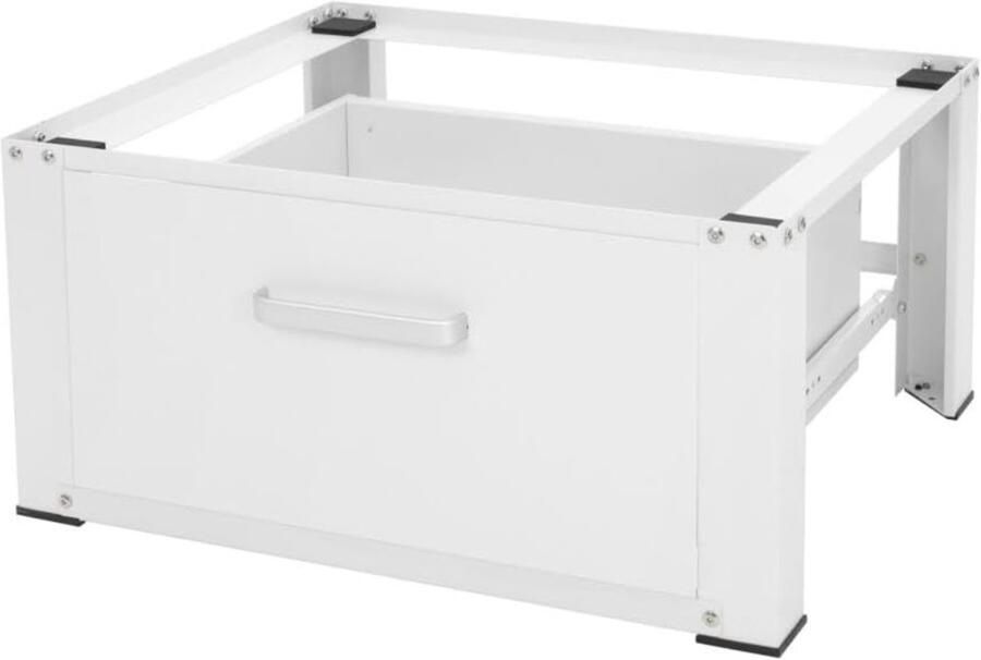 TIM. TIM Wasmachine Verhoger Wasmachine Verhoger met Lade Wasmachine Sokkel Met Laadcapaciteit tot 150 KG Wasmachine Kast Wasmachine Ombouw – Wasmachineverhoger ‎Wit 63cm x 54cm x 32cm;