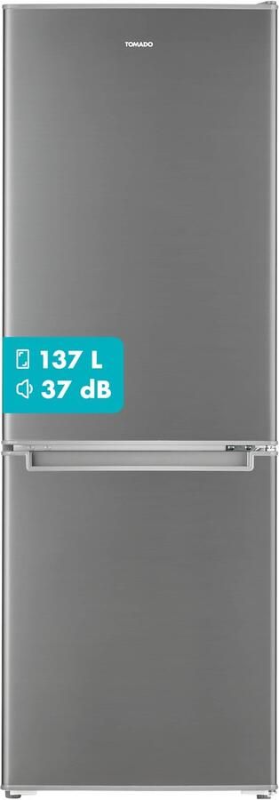 Tomado TCR1420S – Koel-vriescombinatie 173 liter Energieklasse E RVS look - Foto 2