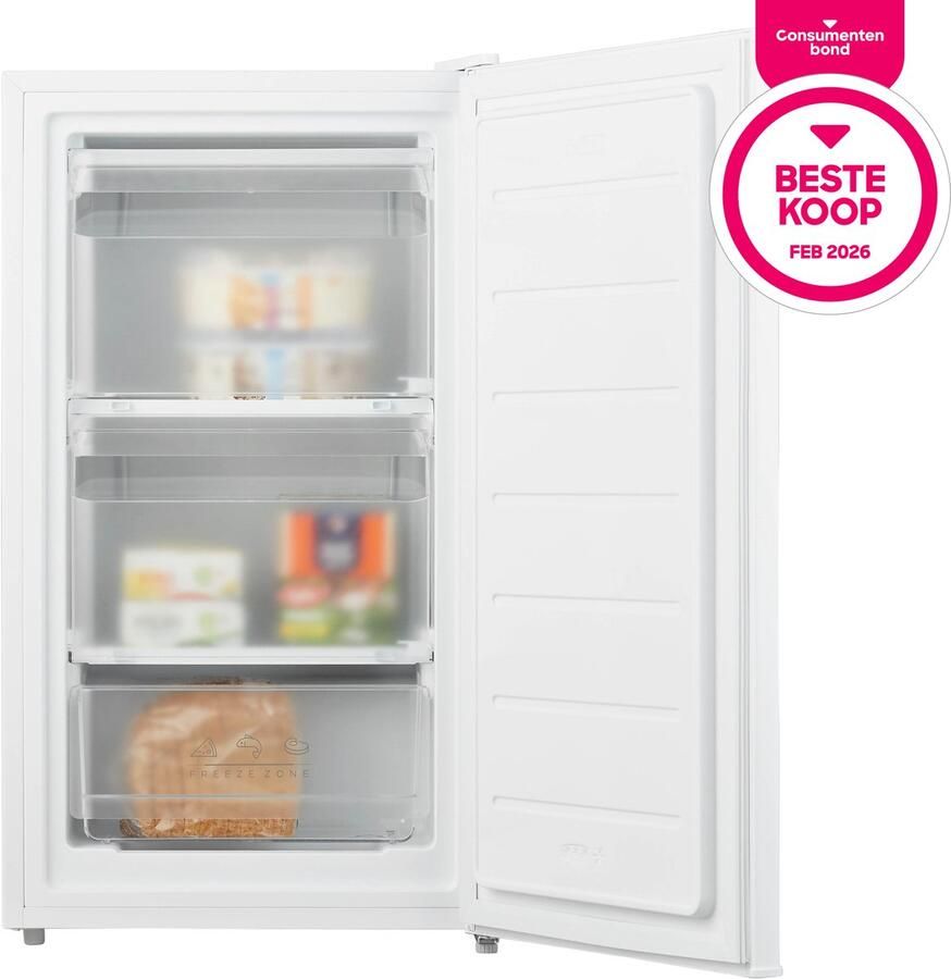 Tomado TFT4702W Tafelmodel vriezer 60 liter 3 vrieslades Energielabel E Wit