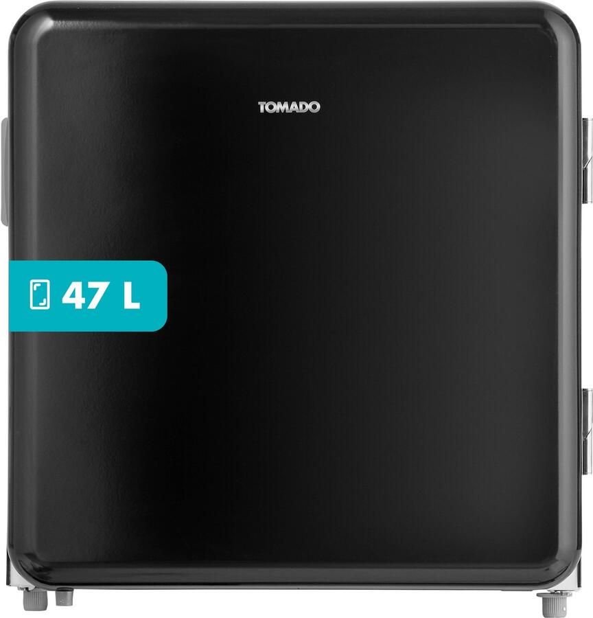 Tomado TRM4701B Retro mini koelkast Mini koeler Barmodel 47 liter Zwart
