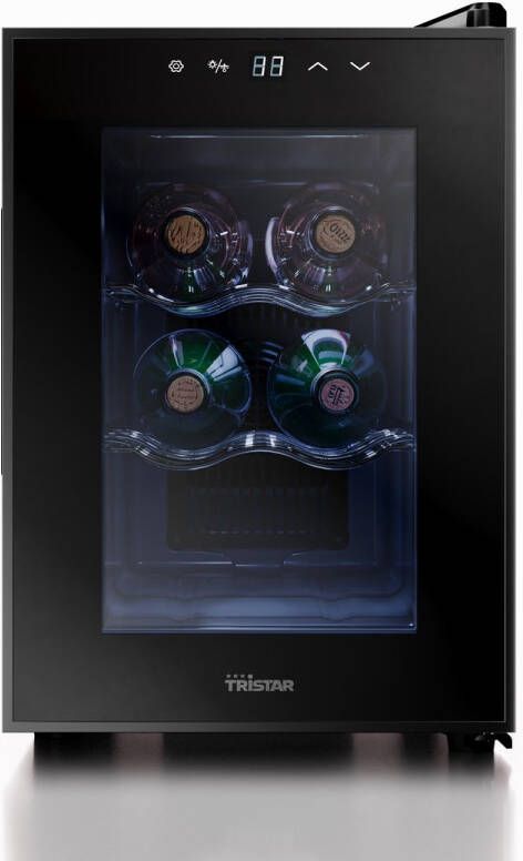 Tristar WR-7506 Wijnkoelkast Drankkoeler – 6 flessen 17 liter LED-display Thermo-elektrisch koelsysteem Zwart