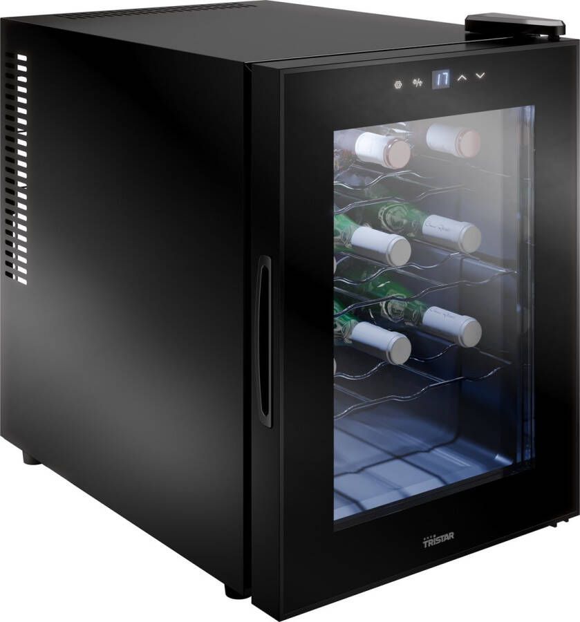 Tristar WR-7511 Wijnklimaatkast – 12 flessen LED-display Wijnkoelkasten Thermo-elektrisch koelsysteem 32 liter Zwart - Foto 2