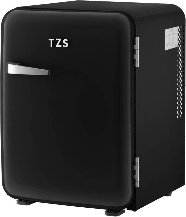 TZS FIRST AUSTRIA Mini koelkast Minibar 40 liter Vrijstaand Volledig stil 22dB Retro Zwart