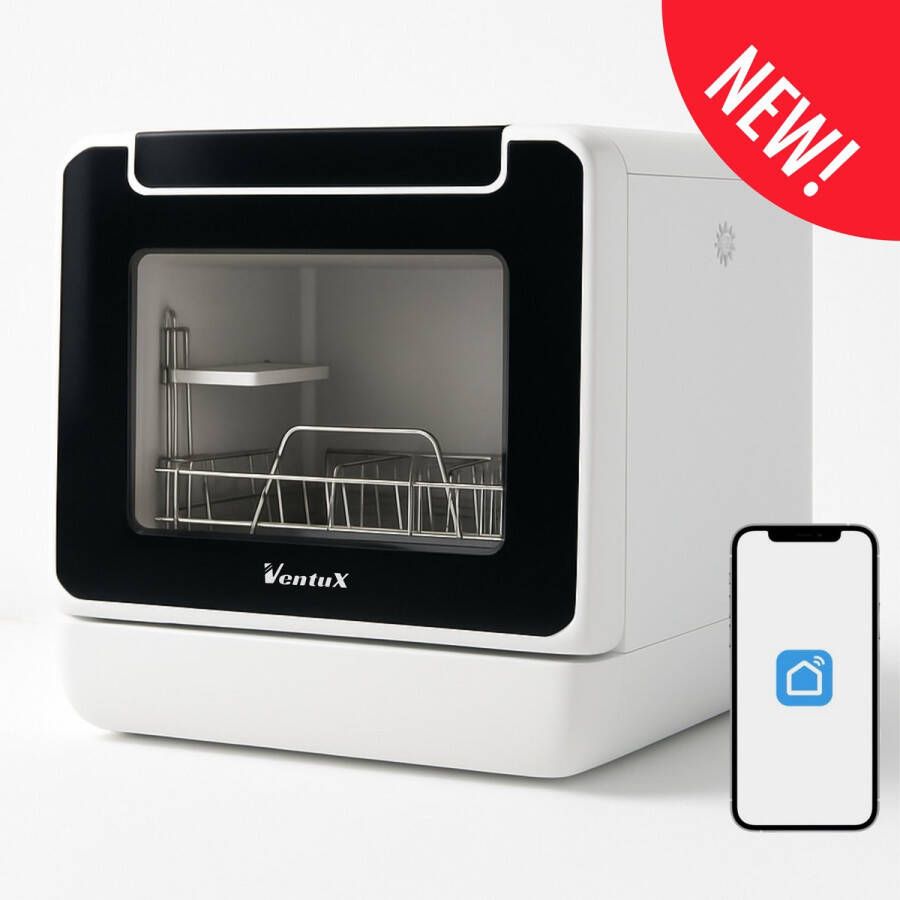 Ventux Mini Vaatwasser Inc.App Camping Vaatwasser Mini Vaatwasser met 8 Programs Kleine Vaatwasser Mini Afwasmachine Portable Vaatwasser Draagbare Vaatwasser Tafelvaatwasser Smalle Vaatwasser - Foto 5