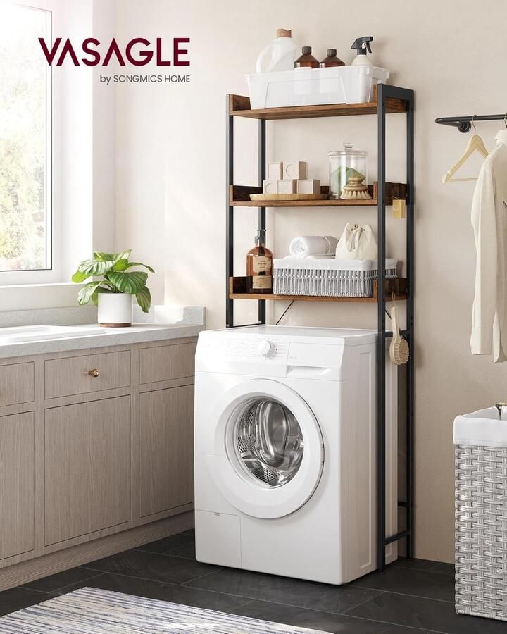 Vera Home Wasmachine kast Wc kastje wasmachine ombouw wasmachine opbouwmeubel wasmachine meubel wc rek opbergrek 25x63x165 cm