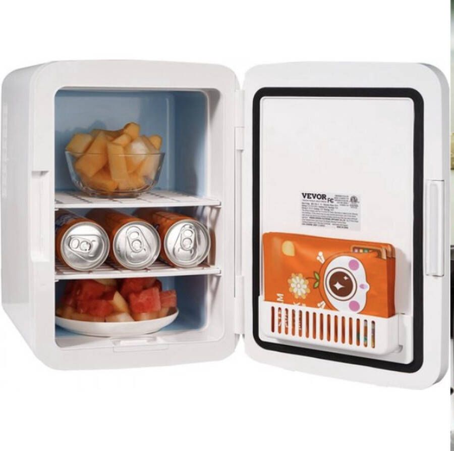 Vevor Directly 10L Mini Koelkast 2 in 1 Kleine Koelkast Compacte Drankkoelkast 50W koeling 45W Verwarming Wit
