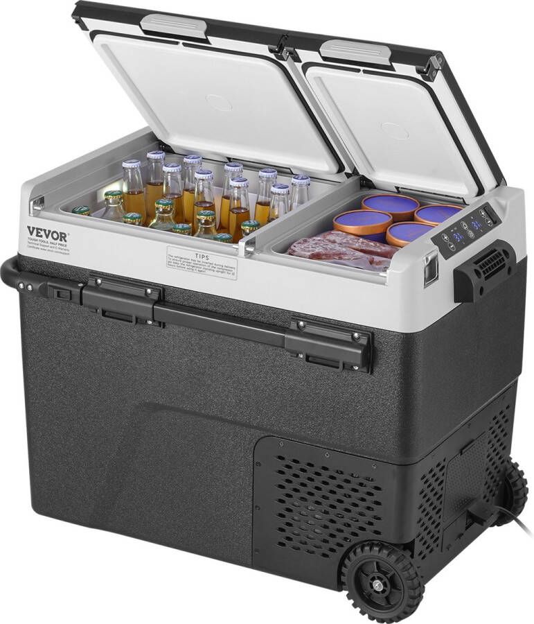 Vevor Draagbare Autokoelkast Met Vriesvak Koelboxcompressor 58 Liter Dubbele Zone - Foto 2