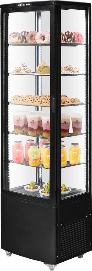 Vevor koelvitrine bakkerijvitrine koelkastvitrine 278L 5-laags bakkerijen